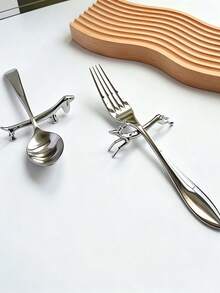 Dachshund Chopstick Holder, Alloy Chopstick Rest, Fork Holder, Home Kitchen Dining Table Decorative Accessory - View 3