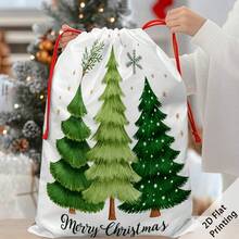 2pcs Christmas Theme Oversized Gift Bags, Christmas Tree & Snowflake Pattern Print, Can Be Used As Christmas Gift Bags, Decorative Props, Yard Storage Bags, Create Christmas Atmosphere, Perfect For Holiday Gift Bags, Wedding Packaging, Birthday Party Gift Bags, Etc. - Multicolor - View 5