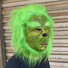 The Grinch The Christmas Green Fur Monster Mask Headgear, Christmas Thief Character Cosplay Funny Prop (Random Style Shipped) - Multiple Styles - View 5