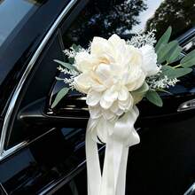 婚車後視鏡裝飾花束、婚車車門把手蝴蝶結裝飾花束 - 多色 - 查看 1