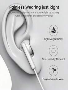 Type C Wired Earphones, 3.5mm Round Plug, USB C In-Ear Headphones, Electronic Call And Music Bass Stereo In-Ear Headphones, Compatible With IPad/PC - View 7