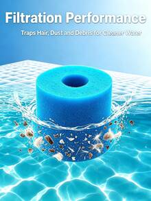 Foam Pool Filter, 6pcs S1 Type Filter Sponges, Swimming Pool Filter Sponge, Foam Pool Filter, Reusable Pool Foam Filter, Suitable For Swimming Pools, Spas, Aquarium Sponge Filters (10.8*7.3cm) - Multicolor - View 5