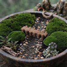 5pcs Miniature Resin Dock Bridge & Artificial Foam Moss Stone Set, Fairy Garden Micro Landscape Decor, Suitable For DIY Potted Plants, Succulents And Terrarium Decoration - A - View 5