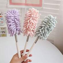 1pc Microfiber Duster, Extendable Washable Mini Duster, Detachable Handheld Soft Microfiber Material, Multi-Purpose Indoor/Outdoor Cleaning Brush, Suitable For Cleaning Ceiling Fans, High Ceilings, Blinds, Furniture, Cars, Offices - Multiple Styles - View 3
