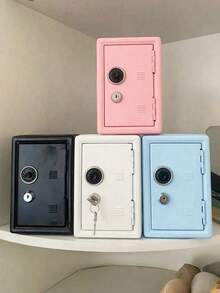1pc All-Metal Password Piggy Bank With Removable Coin Box + 2 Keys, Minimalist Password Double Lock Metal Coin Bank, Birthday Gift, Exquisite & Fashionable Holiday Gift For Thanksgiving Birthday Gifts Graduation, Suitable As Back To School Gift - Multicolor - View 3