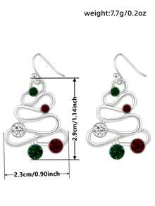 1 Pair Charming Cubic Zirconia Earrings For Women, Wedding, Engagement, Party, Jewelry, Christmas Gift - 1# - View 8