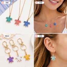 5pcs 18K Golden Plated Enamel Turtle Charms Sea Tortoise Animal Pendants For DIY Bracelet Necklace Earring Ocean Theme Jewelry Making Findings - Multicolor - View 6