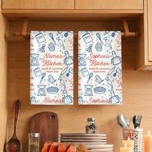/4/6/8/10/12Pcs  Kitchen Towels With/Text  Soft Absorbent Microfiber Suitable For Cleaning, Decorative Tea Towels Suitable For Housewarming Gifts, Birthday Presents, Family Gifts, Hand Washable For Mom, Neighbors, Home Cooks - Multicolor - View 5