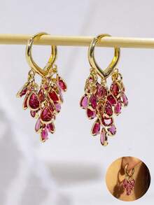 Rose Pink Teardrop Earrings