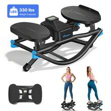 MERACH Upgraded Version Rocking Steppers For Exercise At Home,3D Motion Stair Stepper With Resistance Bands For Full Body Workout& Low-Impact Balance Board, 330 LBS Loading Capacity Exercise Equipment - Black-upgraded Version Rocking Stepper - View 2