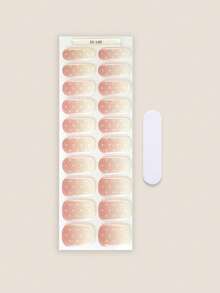 Emi Gel Nail Stickers Transparent Base 20pcs Gel Nail Stickers UV Light Required Salon Quality Long Lasting ES20 Wholesale Dropshipping Same Style - Apricot - View 3