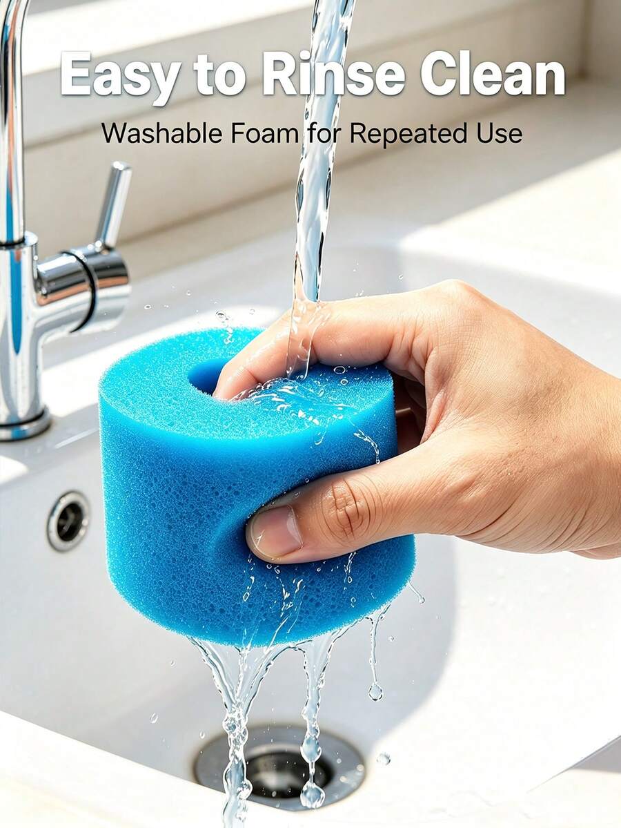 Foam Pool Filter, 6pcs S1 Type Filter Sponges, Swimming Pool Filter Sponge, Foam Pool Filter, Reusable Pool Foam Filter, Suitable For Swimming Pools, Spas, Aquarium Sponge Filters (10.8*7.3cm) - Multicolor - View 1