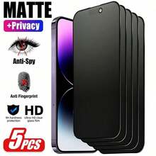 XINHONGYU DUO 18Pro 18Pro Max 1717Pro Max 17 Air 15 14 13 12 11 Pro Max Phone Tempered Glass Privacy Screen Protector Matte Full Screen Protection Film IP Hone16ProMax 15ProMax Anti-Peeping Anti-Fingerprint Anti-Sweat Anti-Scratch Smooth Touch No Bubbles Matte Edge Phone Film - Black - View 40