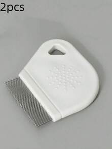 Pet Flea And Tick Comb, Non-Slip Plastic Handle, Stainless Steel Dense Fine Teeth Grooming Brush, Efficiently Removes Fleas, Ticks, Dandruff And Loose Fur, Practical Pet Deshedding Tool, Suitable For All Sizes Of Dogs, Cats, Puppies, Kittens For Daily Home Care - Multicolor - View 12