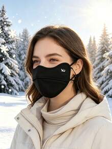 1pc Winter Warm Face Mask, Unisex, 3D Stereoscopic Eye Protection Design, Windproof, Cold-Resistant, Breathable, Suitable For Cycling, Outdoor Sports, Autumn/Winter Daily Wear, Solid Color Adjustable Ear Hook Face Shield - Multicolor - View 14