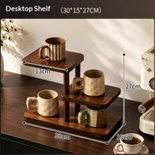 1PC Multi-Layer Cup Holder Ladder Cup Storage Rack, Suitable For Kitchen Countertops, Bar Counters, Home Coffee Corner Desktop Storage Racks, Countertop Mug Storage, As Well As Tea Sets, Aromatherapy, And Desktop Layered Display Racks. - Multicolor - View 6
