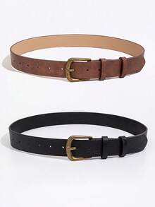 Set Sabuk Dekoratif Fashion Timbul Gaya Barat Vintage untuk Pria (2 buah) - MultiWarna - View 3