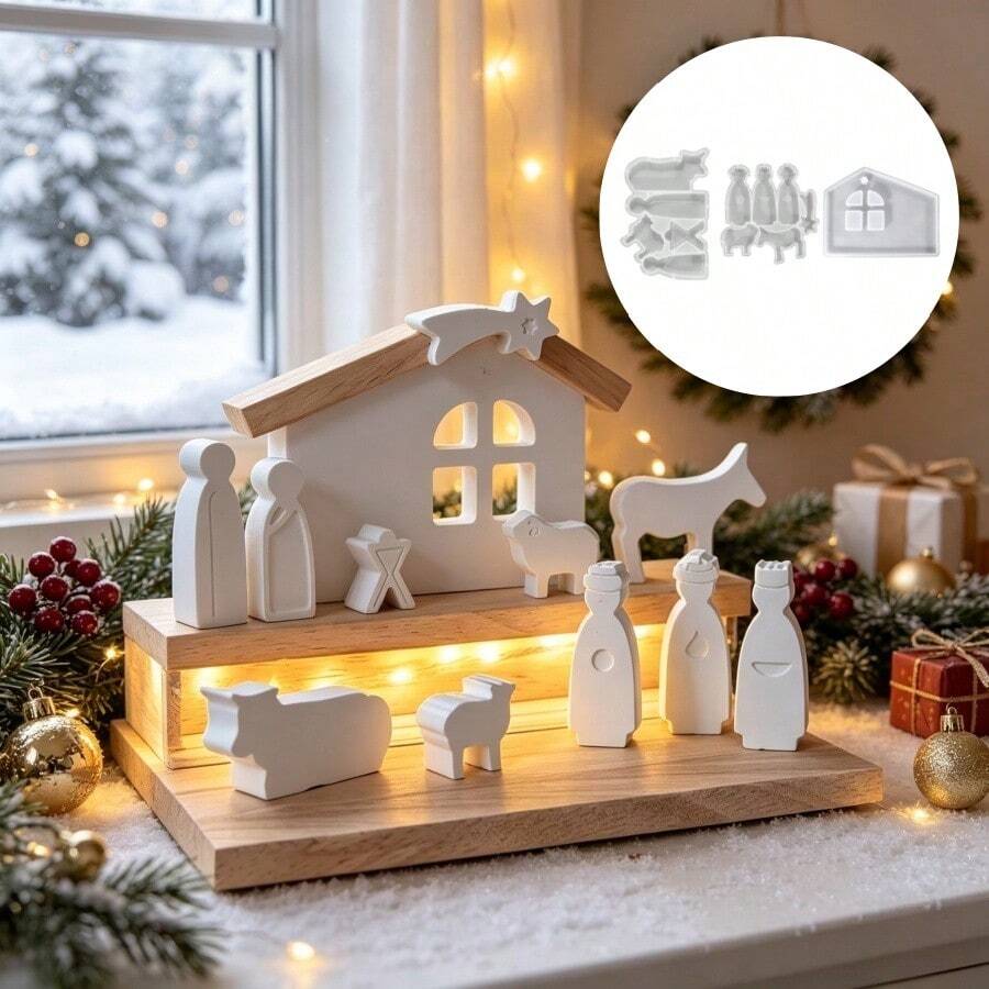 SILIKE LUFEI Clay Silicone Mold 3pcs Prayer Set Figurine Mold Suitable For Making Resin Gypsum Candle Aromatherapy Products Home Decor Display Silicone Mold - Silicone Mold - View 1