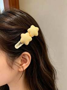 6/4/2pcs Fluffy Star-Shaped Bangs Clip & Side Hair Clip Set, Cute Sweet Girl Style, Suitable For Daily Hairstyles, Makeup, Commuting, Vacation, School, Party, Holiday, Gift, Travel, Birthday - Multicolor - View 4