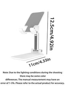 1pc Multi-Function Adjustable Angle Desktop Phone Stand, Stable Non-Slip Base, Hands-Free, Suitable For Watching Movies, Browsing Videos, Live Streaming, Online Classes, Lightweight And Portable, Home, Dorm, Office, Compatible With Multiple Phone Models, Practical Slouchy Phone Support Stand - Support - View 11