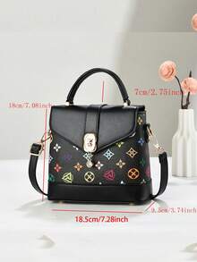 Fashionable Retro Single Piece Crossbody Handbag Square Bag, Multi-Functional Large Capacity Crossbody Bag, Fashion Design, New Fashion Women's Small Square Handbag Crossbody Bag Versatile Casual Multi-Layer Large Capacity Can Be Worn On Shoulder Or Crossbody Handbag Suitable For Travel Shopping Mall New Elegant Women's Handbag Shoulder Crossbody Color Block Bag Versatile Casual Light Luxury Large Capacity Can Be Worn On Shoulder Or Crossbody Fashion Bag - Multicolor - View 11