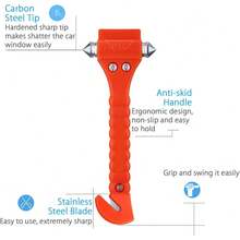 3pcs Emergency Hammer 2 In 1 Car Window Breaker Seatbelt Cutter Glass Escape Glowing - Car Emergency Hammer - View 10