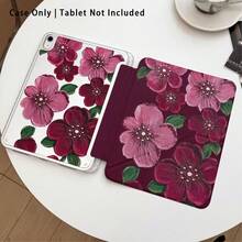 Casing Pelindung Tablet Motif Bunga dengan Efek Lukisan dan Stand, Cocok untuk Honor 8/9/10/X8/X8A/X9/X8Pro/X9Pro dan Model Lainnya/ MatePad SE 11 Inch/MatePad 11 Inch/11.5 Inch, MatePad Pro/, Apple Generasi ke-10/11 2025 (A16), Galaxy Tab A7/A9 dan Model Populer Lainnya - Gaya 56 - View 2