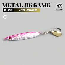 1PC 10‑30g Long‑Distance Casting Metal Jig Lures Rotatable Single Hook Spinner Blade High Gloss Hard Bait Saltwater Freshwater Inshore Offshore Shore Boat Fishing For Bass Mackerel Trout Salmon Predatory Game Fish - Multicolor - View 31