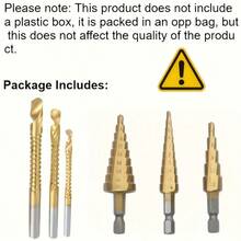 6-Piece Step Drill Bit Set - Cast Iron Cutting Drill Bits 4-20, 4-12/3-12mm, 3/6/8mm, Suitable For Woodworking And Metal Core Drilling Tools Tools For Men Work Tools - A - View 7
