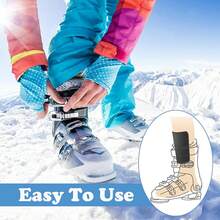 1 buah/2 buah Bantalan Penopang Betis Olahraga Musim Dingin Anti-Selip, Bantalan Empuk Peredam Guncangan Terintegrasi untuk Sepatu Ski dan Sepatu Seluncur Es, Bantalan Anti-Selip Kaki yang Nyaman - Hitam - View 4