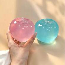 1PC New Ice Cream Soft Silicone Squeeze Toy, Creative Fun Green Tea, Green Apple, Pink Apple, Red Apple Slow Rebound Stress Relief Toy, Super Soft Creamy Texture, Back To School, Halloween - Healing Emotional Toy - Multicolor - View 3