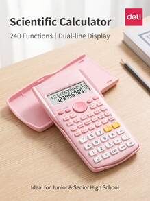 DELI La calculadora D82MS es adecuada para estudio y uso en la oficina, y ofrece un amplio conjunto de funciones de cálculo, teclas sensibles y duraderas, consumo de energía de larga duración y una gran pantalla de dos líneas en gris oscuro. - Gris Oscuro - Ver 4