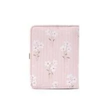 PRETTYZYS 1pc Pink Short Wallet Cute Fresh Minimalist Printed Bi-Fold Zipper Coin Purse With ID Window Metal Leaf Design Student Wallet Back To School Valentine's Day Gift Daily Travel Christmas Gift - Pink - View 8