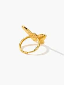 Vandermere 1pc Butterfly Ring Heavy Industrial Brushed Spiky Diamond Ring - Butterfly - View 3