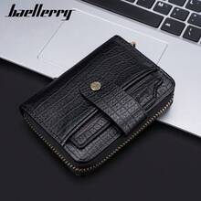 Men's Short Wallet Baellerry Business Style Accordion Card Holder Stone Texture Multi-Slot PU Coin Purse - Multicolor - View 3