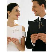 Men's And Women's Vow Book, Hot Stamped Wedding Vow Book, Essential For A Perfect Wedding Ceremony - Eternal Elegance, Back To School Season - one-size - View 6