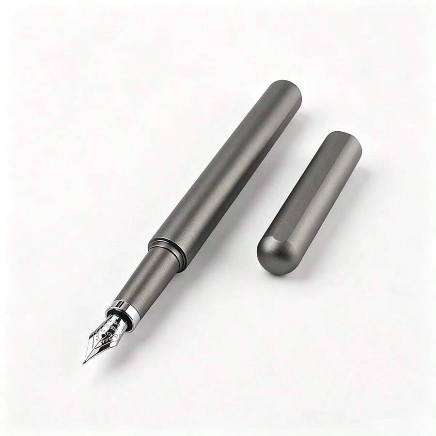 Magnetic Closure Metal Fountain Pen, Matte Metal Barrel F Nib, Office School Writing Gift - 558 - View 1