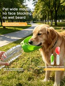 Portable Pet Water Adapter, Random Handmade Bracelet, Leakproof Foldable Leaf Cap With Twist-Lock, For Hikers And Runners, Fits Standard Water Bottles, Quick-Release Design, Dishwasher - Use On Long Walks, Jogging, Or Road Trips - Multicolor - View 4