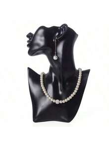 Creative Portrait Model Neck Display Stand, Collarbone Chain Holder, Necklace Ring Bracelet Jewelry Hanging Display Prop - Multicolor - View 14