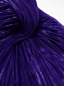 Smilprince Deep Purple Strapless Asymmetrical Ruched Mermaid Evening Gown, Autumn/Winter Vintage High-End Vibe Fall Wedding Party - Royal Blue - View 7