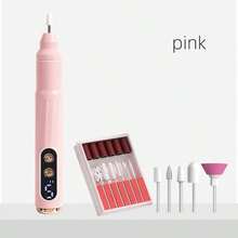 1 Set Rechargeable Nail Drill, Includes 11 Grinding Heads, Electric Nail Pen With Display Screen, Type-C Interface, 300mAh Battery Capacity, 5-Speed Variable, Suitable For Removing Dead Skin, Calluses, Nail Trimming, Nail Removal, Nail Polishing - Multicolor - View 12