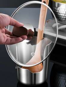 1/2pcs Multi-Functional Kitchen Utensil Storage Rack, Party Serving Spoon Holder, Stainless Steel Vertical Spoon Rack, Stainless Steel Spoon Holder, Spoon Storage Rack, Stainless Steel Spatula Spoon Rest, Kitchen Storage Utensil Rack, Suitable For Kitchen Storage Of Wooden Spoons, Cutting Boards, Pot Lids, Chopsticks, Used For Stove, Cabinet, Oven, Home Countertop Kitchen Decor - Multicolor - View 1