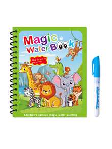 1 buah Buku Lukisan Air Ajaib untuk Anak-anak, Buku Gambar Mewarnai Air yang Dapat Digunakan Kembali, Mainan Balita dan Taman Kanak-kanak, Pena Warna Acak - MultiWarna - View 2