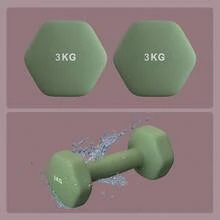 Kurzhantel Set, 2 x 1 kg, 2 x 3 kg, 2 x 5 kg, Hanteln mit Hantelständer, Neopren-Beschichtung, hellgrau, grün und rot - hellgrau, grün und rot - Übersicht 5
