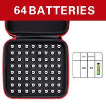 Battery Organizer Storage Case, Holder For 80AA AAA Batteries, EVA Hard Shell Waterproof Shockproof Dustproof Portable Carrying Case For Home & Travel - View 10
