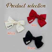 Personalised Wedding Bow,Custom Name Large Bow Hair Clip,For Daily Wear Party Wedding Styling, Customizable Gift For Women Birthday - Multicolor - View 6