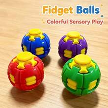 1/2/3/4/8PCS Press-And-Spin Gyro Ball, Stress Relief Toy For Kids And ...
