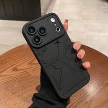 Travel-Nspired 飛機航線設計手機殼 適用 18 Pro Max 17 16 15 14 13 12 11 Plus Pro 軟殼 - 黑色 - 查看 2