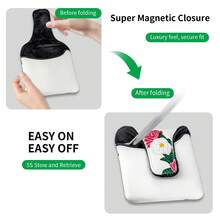 1pc Peony Flower Embroidered White Pu Golf Square Mallet Putter Headcover, Magnetic Closure Club Protector For Square‑Style Putters, Golf Accessories For Men Women - Multicolor - View 6