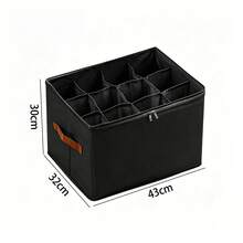 Foldable Fabric Shoe Box, Holds Up To 12 Or 16 Pairs Of Shoes, Large Capacity Fabric Shoe Box With Lid, Adjustable Dividers, Transparent Cover, Waterproof And Dustproof, Foldable Storage, Multi-Functional All-In-One Design, Suitable For Home, School, Dormitory Wardrobe And Other Places, Dustproof And Moisture-Proof, Washable, Multiple Usage Methods - Multicolor - View 11